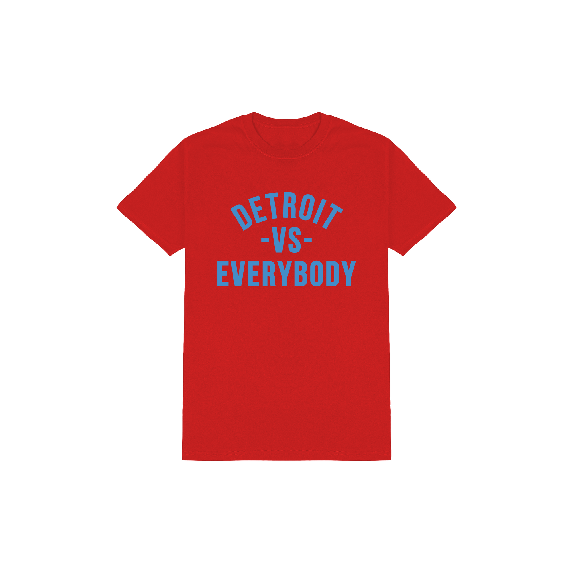 Detroit VS Everybody T-Shirt - Red/Blue