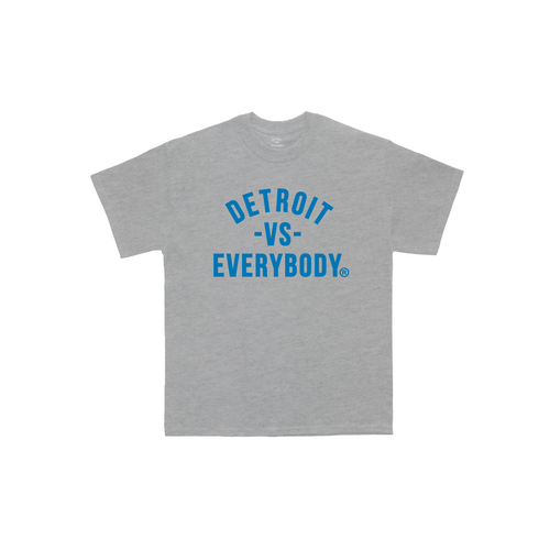Detroit VS Everybody T-Shirt- Grey/Blue image 0