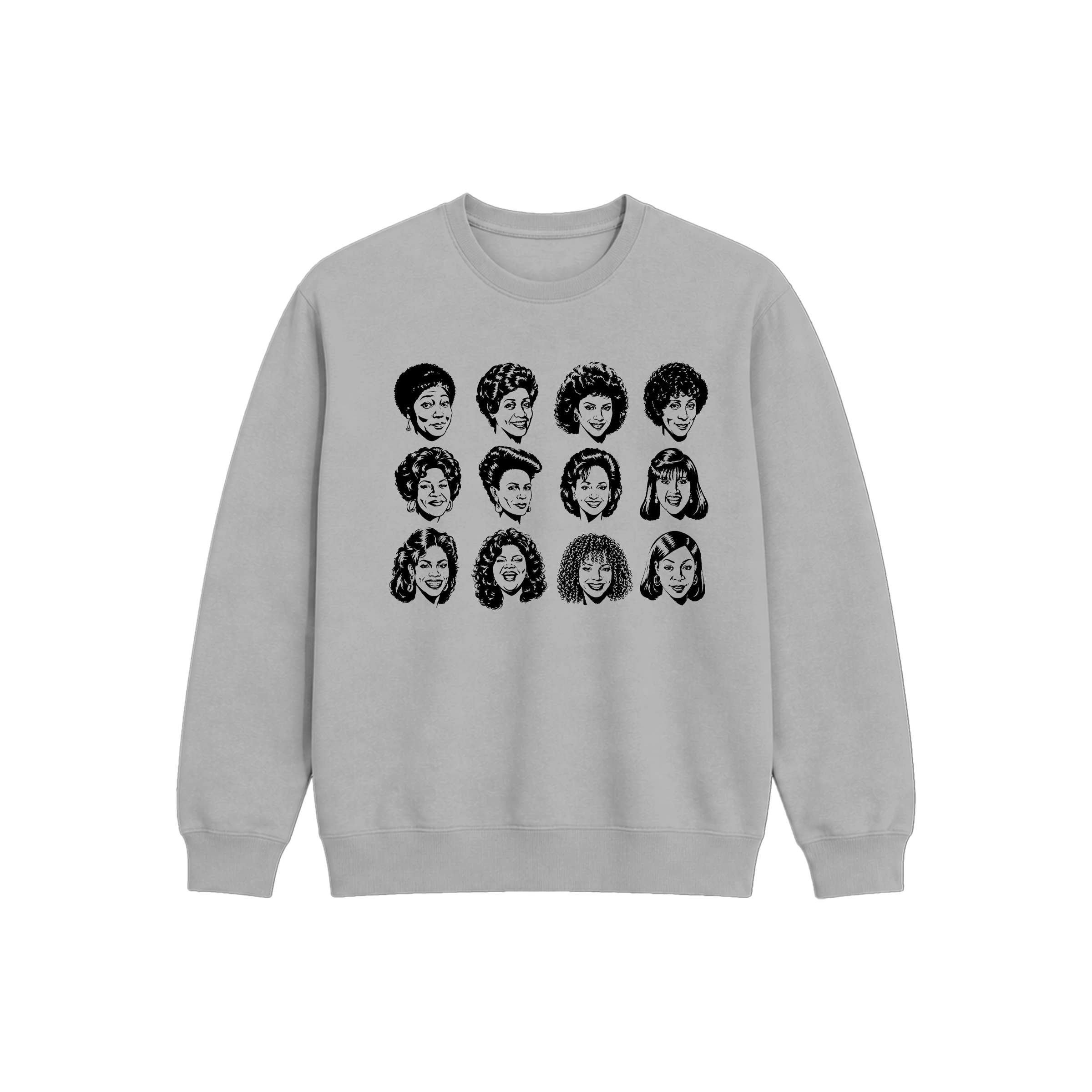 TV Moms Crewneck - Grey/Black