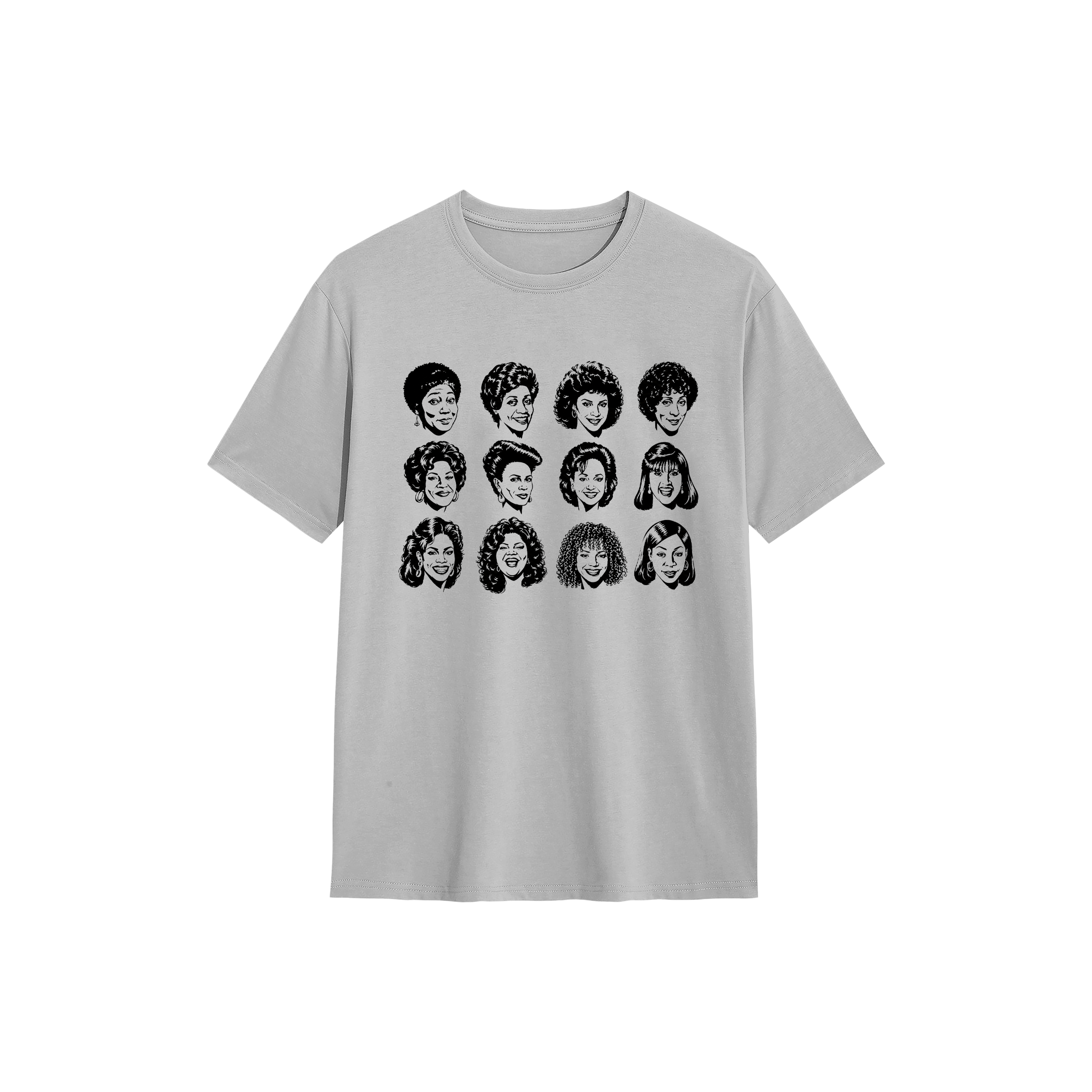 TV Moms Tee - Grey/Black