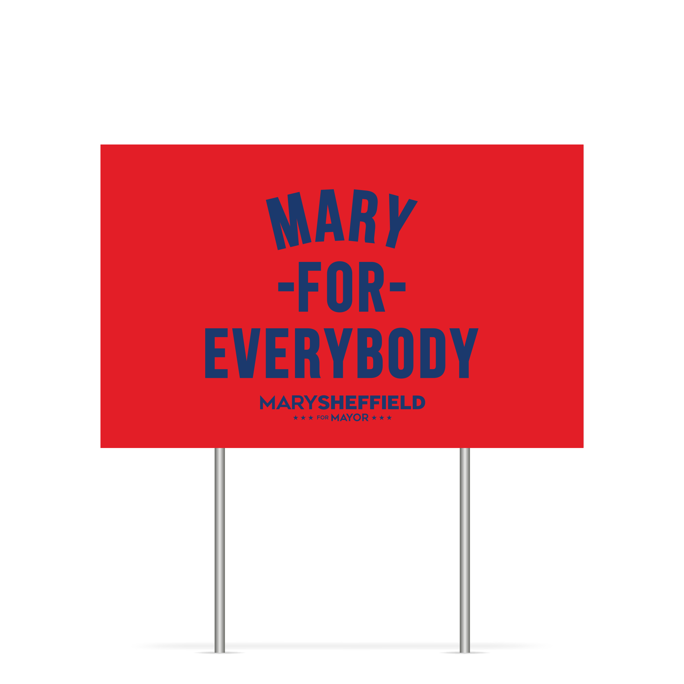 Mary For Everybody Yard Sign - Red/Navy
