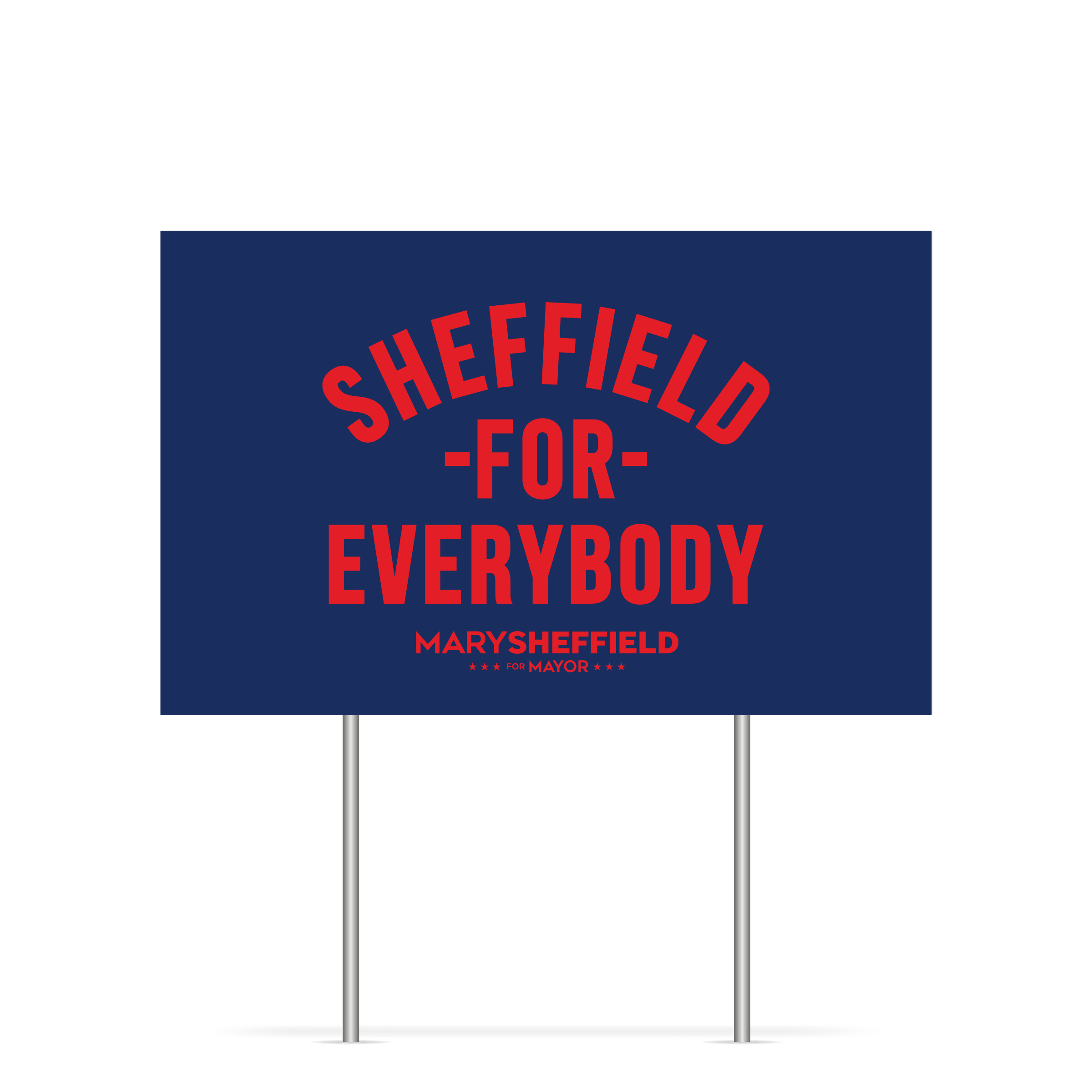 Sheffield For Everybody Yard Sign - Navy/Red