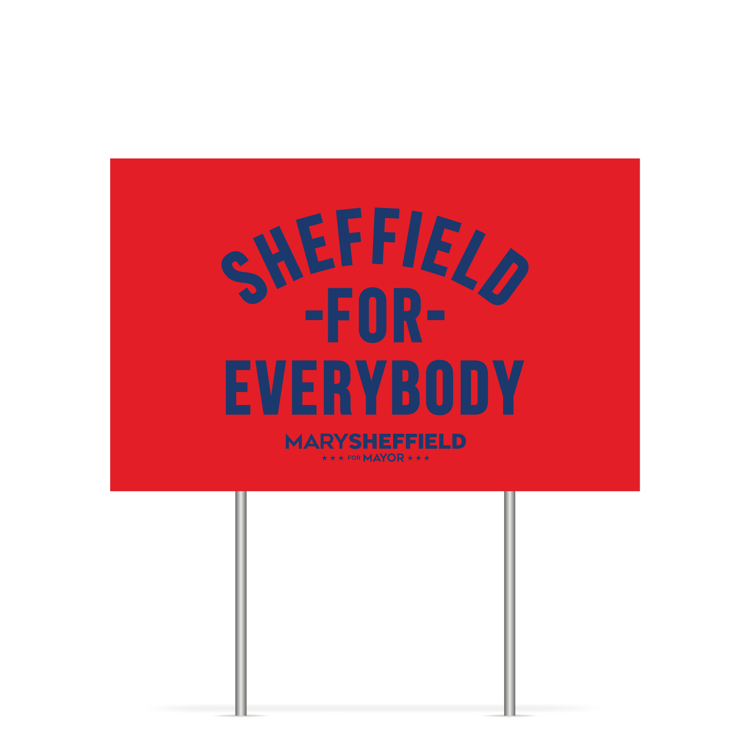 Sheffield For Everybody Yard Sign - Red/Navy