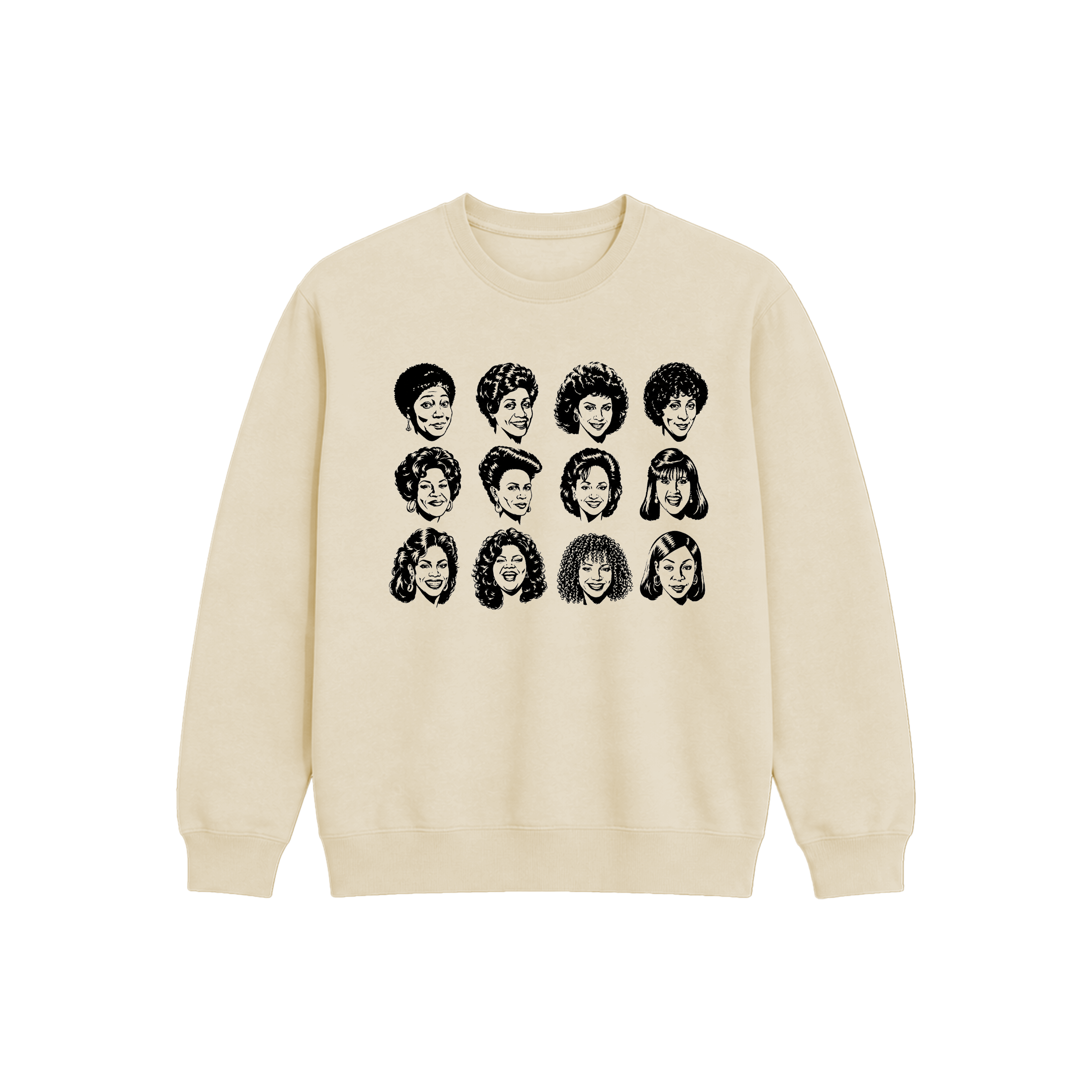 TV Moms Crewneck - Tan/Black