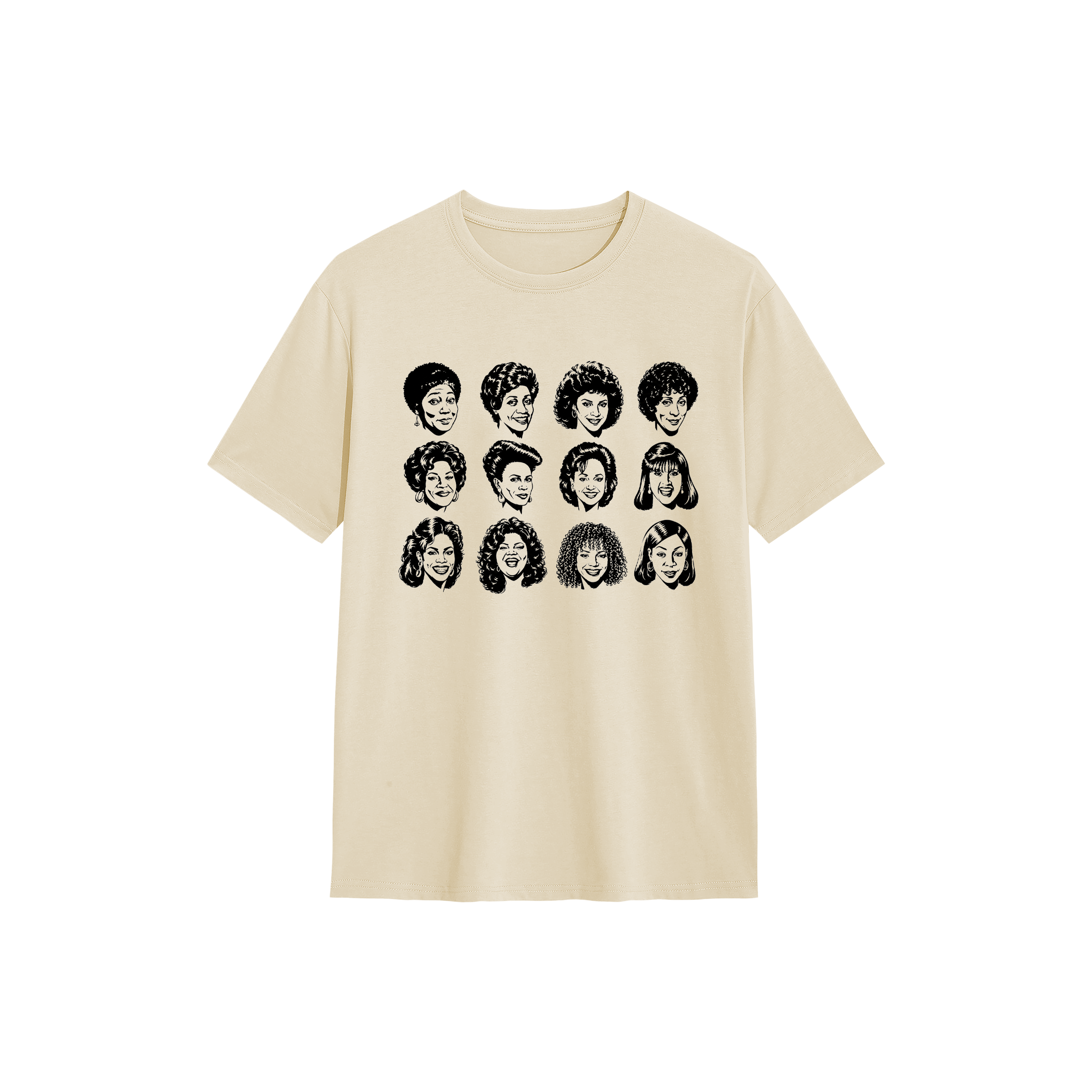 TV Moms Tee - Tan/Black